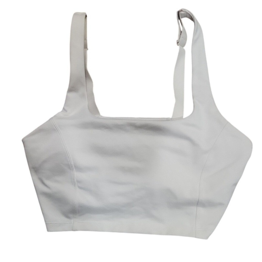 OFFLINE By Aerie OG Scoop Longline Sports Bra Cream Large Adjustable Athletic